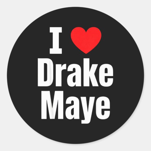 Sticker Rond I Love Maye Football Fan (Devant)