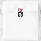 Sticker Rond I Love Michelle Obama (Sac)