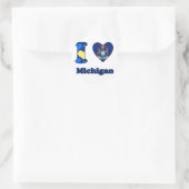 Sticker Rond I love Michigan (Sac)