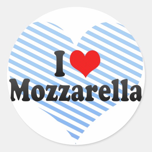 Sticker Rond I Love Mozzarella (Devant)