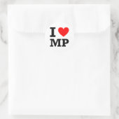 Sticker Rond I Love MP Design (Sac)