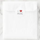 Sticker Rond I Love Music (Sac)