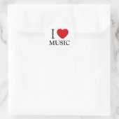 Sticker Rond I Love Music (Sac)
