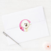 Sticker Rond I Love my Bichon Frise (Enveloppe)