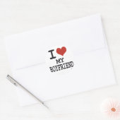 Sticker Rond I love my boyfriend (Enveloppe)