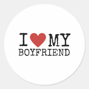 Sticker Rond I Love My Boyfriend