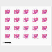 Sticker Rond I Love My Boyfriend rose/violet - coeurs (Feuille)