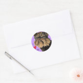Sticker Rond I Love my Brussels Griffon (Enveloppe)