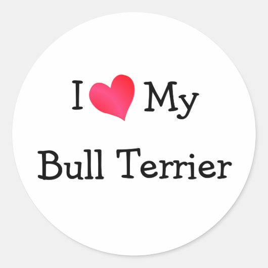 Sticker Rond I Love My Bull (Devant)