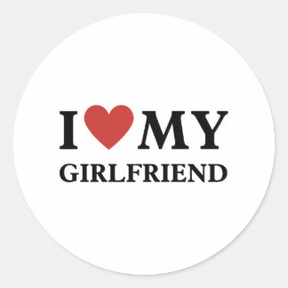 Sticker Rond i Love My Girlfriend