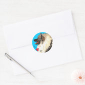 Sticker Rond I Love my Keeshond (Enveloppe)