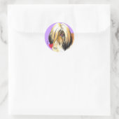 Sticker Rond I Love my Lhasa Apso (Sac)