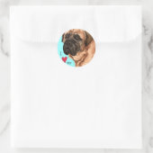 Sticker Rond I Love my mastiff (Sac)