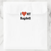 Sticker Rond I Love My Ragdoll Chat Merchandise (Sac)