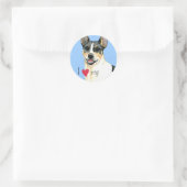 Sticker Rond I Love my Teddy Roosevelt Terrier (Sac)