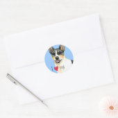 Sticker Rond I Love my Teddy Roosevelt Terrier (Enveloppe)