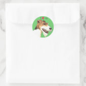 Sticker Rond I Love my Wire Fox Terrier (Sac)