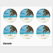 Sticker Rond I Love Naples, Floride (Feuille)