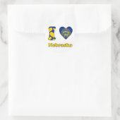 Sticker Rond I love Nebraska (Sac)