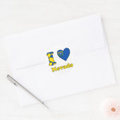 Sticker Rond I love Nevada (Enveloppe)