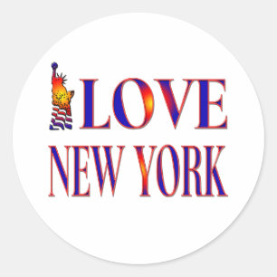 STICKER ROND I LOVE NEW YORK