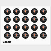 Sticker Rond I Love Nursing Heart Anatomie Médicale (Feuille)