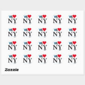 STICKER ROND I LOVE NY, WE LOVE NY, JO YOU ? (Feuille)