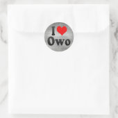 Sticker Rond I Love Owo, Nigeria (Sac)