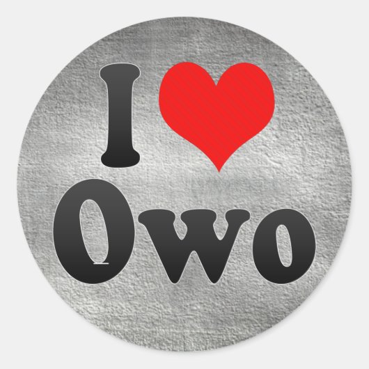 Sticker Rond I Love Owo, Nigeria (Devant)