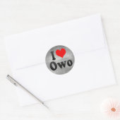 Sticker Rond I Love Owo, Nigeria (Enveloppe)