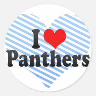 Sticker Rond I Love Panthers