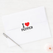 Sticker Rond I Love Pepper (Enveloppe)
