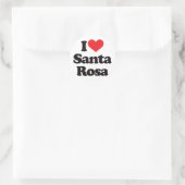 Sticker Rond I Love Père Noël Rosa (Sac)