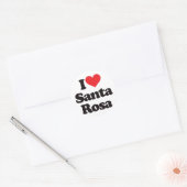 Sticker Rond I Love Père Noël Rosa (Enveloppe)