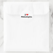 Sticker Rond I Love Philadelphia Tshirt (Sac)