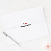 Sticker Rond I Love Philadelphia Tshirt (Enveloppe)