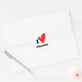 Sticker Rond I love Phoenix (Enveloppe)