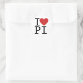 Sticker Rond I Love PI (Sticker) (Sac)