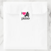 Sticker Rond I Love Piano (Sac)
