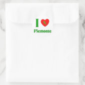 Sticker Rond I Love Piemonte Italie (Sac)