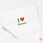 Sticker Rond I Love Piemonte Italie (Enveloppe)