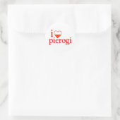 Sticker Rond I Love Pierogi (Sac)