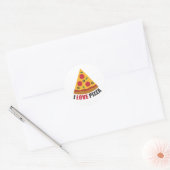 STICKER ROND I LOVE PIZZA (Enveloppe)