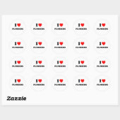 Sticker Rond I Love Plumbers (Feuille)