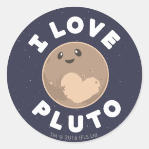 Sticker Rond I Love pluton