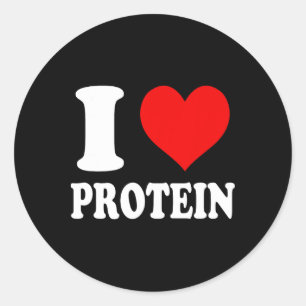 Sticker Rond I Love Protein 1