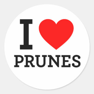 Sticker Rond I Love Prunes