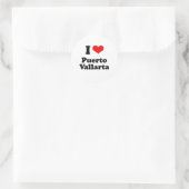 Sticker Rond I Love Puerto Vallarta Tshirt (Sac)