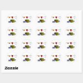 Sticker Rond I Love Puzzle Caches Rebus Geocaching Swag Personn (Feuille)