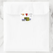 Sticker Rond I Love Puzzle Caches Rebus Geocaching Swag Personn (Sac)
